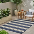 thumbnail image 3 of Indoor/Outdoor Rug, Aesthetic Decor Blue White Stripes Machine Washable Carpet, Pet- Friendly Area Rug, Entryway Mat Ideal for Hallway, Living Room, Bedroom, Laundry Room, Patio and Garden(5'3" X 7'), 3 of 7