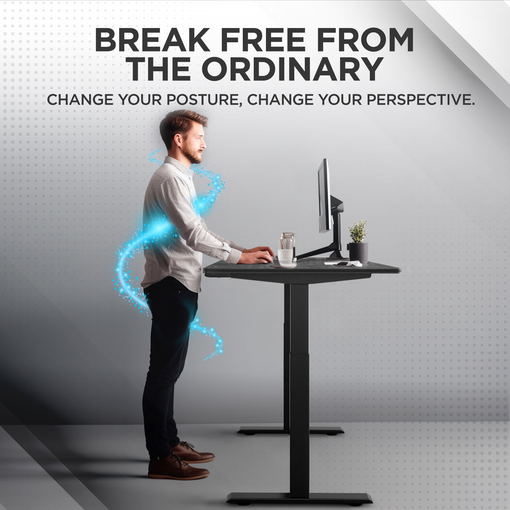 Rise Up Premium Electric Standing Desk 48x30”| Dual Motor Adjustable Height Sit Stand Computer Desk for Home Office | Ergonomic Motorized Desk with Memory Presets, Anti-Collision, and Steel Frame