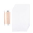 thumbnail image 2 of EIGTHTAIL 150 Pcs Papier Carbone de Transfert de Graphite et Papier Calque avec 5 Pcs Outils de Pointillage à Double Extrémité pour Bois Papier Pierre, 2 of 6