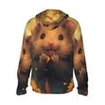 thumbnail image 2 of Picia Cute Sunflower Guinea Pig Women's Men's UPF 50+ Sun Protection Hoodie Shirt Long Sleeve SPF Fishing Outdoor UV Hiking Lightweight Shirts-Small, 2 of 9