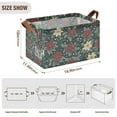 thumbnail image 7 of Yayeee Foldable Storage Basket for Shelves with Handles Waterproof Cloth Bins, Christmas Holly Leaves, 7 of 7