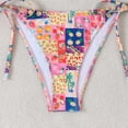thumbnail image 5 of Women's 2 Piece Floral Tropical Print Bikini Set Boho Triangle Bathing Suit Tie Backless Swimsuit Sets (Multicolor,M), 5 of 7