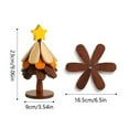 thumbnail image 2 of Wooden Trivets for Hot Dishes, Tree Shape Trivet 1Set Like a Christmas Tree, Foldable Kitchen Wooden Trivet, 2 of 6