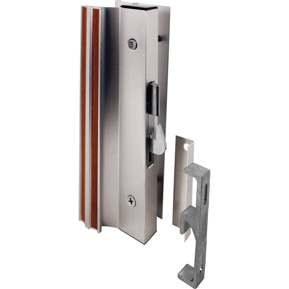 Black//Aluminum Slide-Co 141311 Sliding Door Handle Set