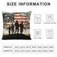 thumbnail image 6 of Acheng  Happy Veterans Day American Flag Soldier Pattern Tough Guy Burlap Decorative Rectangle Throw Lumbar Waist Pillow Case Cushion Cover for Couch Living Room,Set of 2 White, 6 of 6