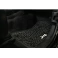 thumbnail image 3 of Flextread Floor Mats for 18-24 Jeep Wrangler JL 2-Door - Mopar Licensed Factory Fit - Black w/ Tan Jeep Insert - 100% Made in USA, 3 of 5