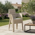 thumbnail image 1 of Set 6 Sillas Plásticas Apariciencia Madera con Brazos Apilables Interior Exterior RIMAX, 1 of 7