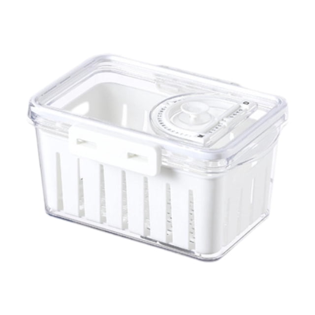 Contenedor de almacenamiento de frutas y verduras con tapa, creativo, contenedor de almacenamiento de verduras, recipiente hermético para alimentos S