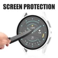 thumbnail image 3 of Funda de vidrio templado con marco de PC compatible con Samsung Galaxy Watch5 40/44/45 mm Fundas protectoras para relojes inteligentes a prueba de golpes, 3 of 8