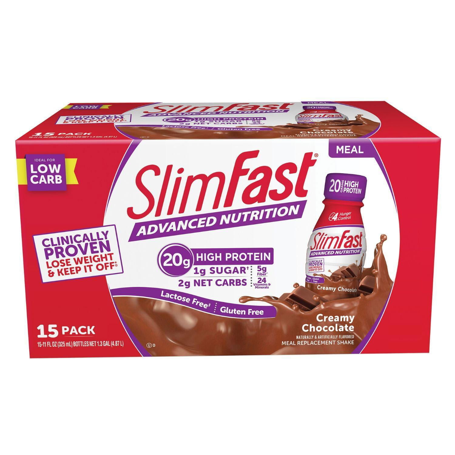 SlimFast Advanced Creamy Chocolate High Protein Ready to Drink Meal