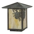 thumbnail image 3 of Meyda 73549 7 in. Winter Pine Post Mount - Verdigris Finish, 3 of 6