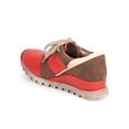 thumbnail image 3 of Women Distressed Leatherette Racing Stripe Lug Sole Sneaker DB86, 3 of 5