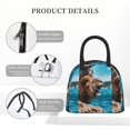 thumbnail image 4 of Balery Ice Blue Coastal Lion Bolsa de Almuerzo para Mujeres, Caja de Almuerzo, Bolsa de Almuerzo Pequeña Impermeable, Tote de Almuerzo Reutilizable con Gran Capacidad, 4 of 6