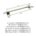 thumbnail image 6 of Amerock Mulholland Golden Champagne 24 inch (610mm) Towel Bar, 6 of 8