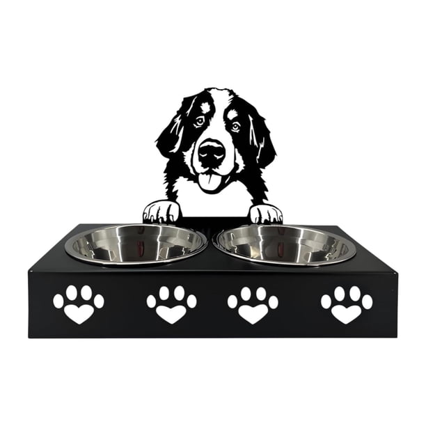 Cats sin resbalones que alimentan un tazón, tazón para perros, plato de cachorro de acero inoxidable, tazón de alimentación de mascotas, alimentador B