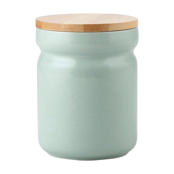 Tarro de café para galletas, recipiente de cerámica para cocina, recipiente para almacenar alimentos para verde 700ml