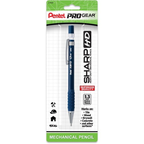 Pentel PROGear 1.3mm Mechanical Pencil - 1.3 mm Lead Diameter - Refillable - Blue Barrel - 1 / Pack | Bundle of 10 Packs