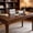 Walnut + Solid Wood, variant on Mid Century Solid Wood Standing Desk with Drawers & Smooth Edges, 47.24'' Compact Home Office Desk for Small Spaces, Study