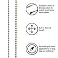thumbnail image 3 of Beaded Pull Chain Extension with Connector for Ceiling Fan or Light (2pc in One Package) 10 Feet Beaded Roller Chain with 12 Matching Connectors Each (3.2mm Diameter, Silver), 3 of 7