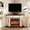 White Brown # Fireplace B, variant on HUJAUU 56" Corner Fireplace TV Stand with 23'' Fireplace for TVs up to 66'', LED Entertainment Center w/ USB-C, Fit Corner Space, White Brown