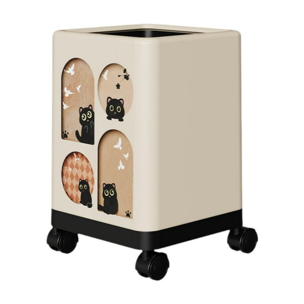 Cubo de basura Cubo de basura doméstico Cubo de basura decorativo con ruedas Cubo de basura Contenedor de basura