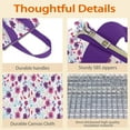 thumbnail image 4 of Pioneer Flower Floral Print Pattern Insulated Lunch Bag for Women & Adults,Large Portable Soft Cooler Lunch Bag,Thermal Food Storage Tote with Pearl Cotton,8.66L,8.75x5.75x9.5 Inch, 4 of 6