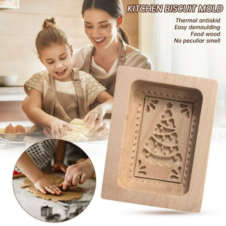 

PKJHGA Christmas Party Decor DIY Baking Moulds Wooden Cookie Cookie Moulds Embossing Craft Decorative Baking Tools for Thanksgiving Kitchen