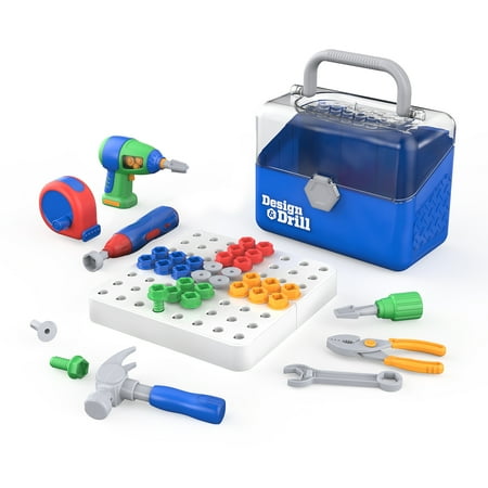 UPC: 0086002041654 | Educational Insights Design and Drill Toolbox 67 Pieces