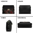 thumbnail image 2 of SCRAWLGOD Butterfly Rose Splash Print Red Black Crossbody Purse for Women Small Crossbody Bags Trendy Leather Cross Body Handbags Shoulder Bag with Detachable Strap, 2 of 7