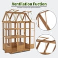 thumbnail image 6 of MCombo 48" x 38.8" x 83.9" Wooden Greenhouse with Adjustable Roof Vent and 8 Lockable Door for Backyard Outdoor Use,, 6 of 7