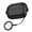 Black, variant on for Airpods 2nd Gen / 1st Gen Music Headset Earphone Case with Secure Lock, Soft Silicone Hard PC Shock-Absorbing for AirPods 1/2 Case Skin Touch with Keychain, Front LED Visible, Black