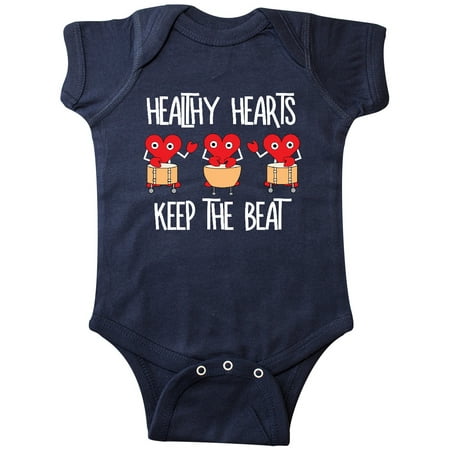 

Inktastic Healthy Hearts White Text Gift Baby Boy or Baby Girl Bodysuit