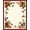Red Ivory Pink, Pattern 15, variant on ODIKA 8'x10' Washable Area Rug Durable, Non-Slip Cherries Door Cherry Botanical Print Rectangular Vintage Flowers for Living Room, Under Sectional, Family