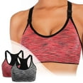 thumbnail image 2 of XIYON Womens Bras Sport Bras For Ladies High Impact Yoga Running Seamless Gym Tank Top Fitness Vest 2 Pack Comfort Bra, 2 of 9