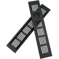 thumbnail image 3 of 2 Pack Rectangular Aluminum Door Vent Grille 250X50Mm Insect Protection For Rv, Wardrobe, Kitchen Etc. -Black, 3 of 5