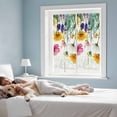 thumbnail image 3 of Spring Floral Window Privacy Film, Yellow Pink Flowers Farmhouse Botanical Static Cling UV Sun Blocking Heat Control Window Tint Day and Night, Non-Adhesive One Way Privacy Cover 17.7''x39.3'', 3 of 7