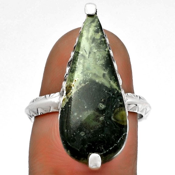 Natural Star Galaxy Jasper 925 Sterling Silver Ring s.7 Jewelry R-1089 SDR179719