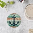 thumbnail image 4 of BaHomeck Drink Coasters Set of 4 with Holder wooden background with anchor painted on it Water Absorbent Ceramic Coasters Tabletop Protection,Suitable for Various Cup ,Home Decor, 4 of 4