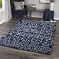 thumbnail image 2 of Orian Cotton Tail Shag Area Rug JA11 Navy Diamonds Banded, 2 of 2