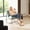 Pale Turquoise, variant on 28" Cute Reading Armchair with Removable Seat Cushion & Tan Microfiber Seat Base, Plush Upholstery Sling Modern Accent Chair with Metal Frame, Lazy Chair for Bedroom & Lounge,Beige