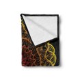 thumbnail image 2 of Mandala Soft Flannel Fleece Throw Blanket, Symmetric and Geometrical with Hearts Ombre Toned Artwork, Cozy Plush for Indoor and Outdoor Use, 50" x 60", Yellow Burnt Orange, by Ambesonne, 2 of 5