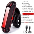 thumbnail image 3 of Wholesale Ultra-Bright USB Rechargeable Bike Tail Light with Warning Function - Durable Red LED Safety Accessory for Mountain, City & Electric Bikes, Easy Installation, Weatherproof Design (Black, 3 of 6