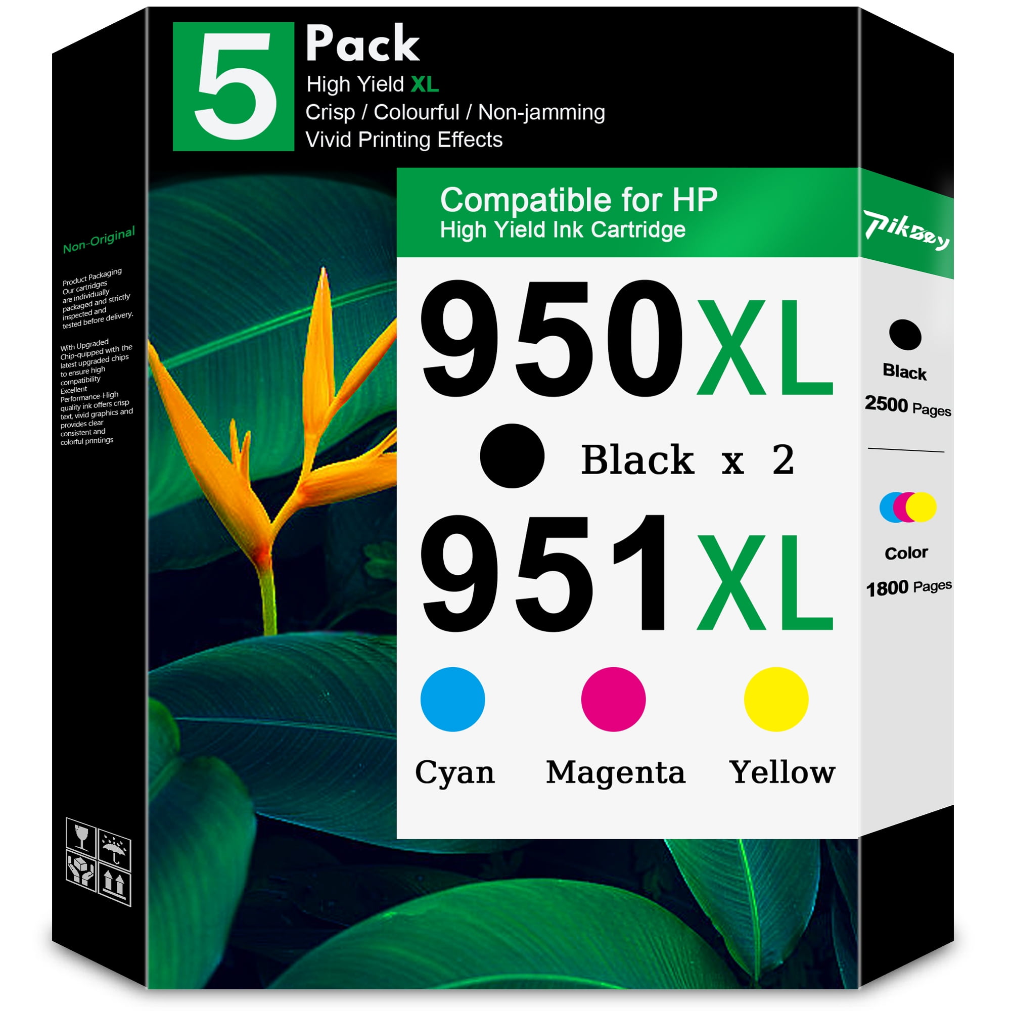 HP 63XL High Yield Ink Cartridge, Black and Tri-Color, Cyan