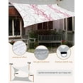 thumbnail image 5 of Sun Shade Sail 8x10Ft Pink Grey Tree Branch Uv Block Sunshade Canopy Outdoor Shade Cover Rectangle Shade Cloth For Patio Garden Yard Deck Pergola, 5 of 6