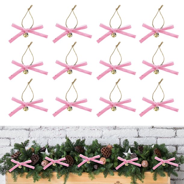 Fabric Christmas Tree Bow Pendant Ornaments for Holiday Gift Wrapping and Festive Home Decorations