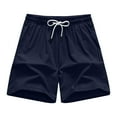thumbnail image 2 of BiZtdJrK 7" Mens Athletic Basketball Shorts Casual Drawstring Gym Workout Shorts with Pocket Summer Beach Vacation Outfits, Dark Blue, XXL, 2 of 10