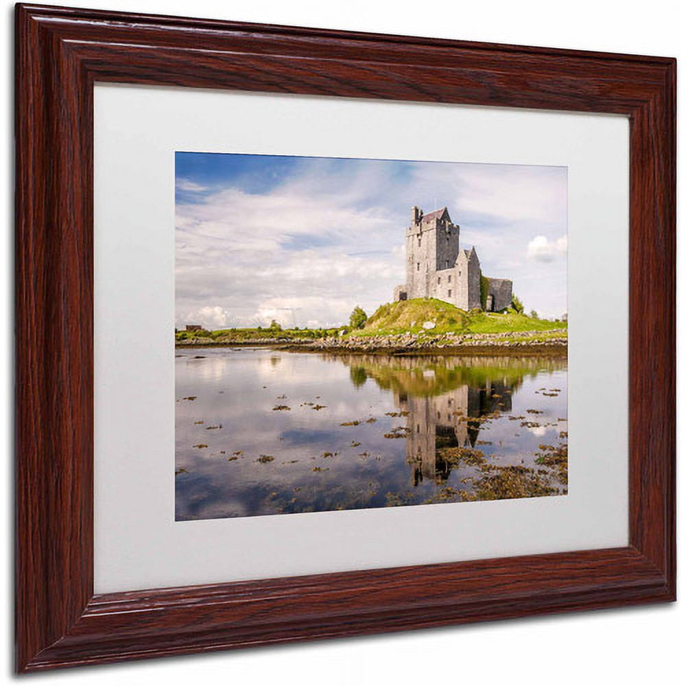 Trademark Fine Art "Dunguaire Castle Ireland" Canvas Art by Pierre Leclerc, White Matte/Wood Frame