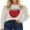 White, variant on LMLYSoH Women Knit Sweater Long Sleeve Crew Neck Strawberry Pullover Warm Sweater for Fall Winter