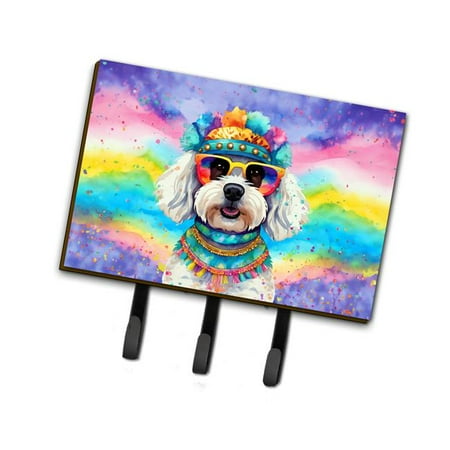 Carolines Treasures DAC2464TH68 2 x 9 x 6 in. Bichon Frise Hippie Dawg Leash or Key Holder