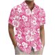 thumbnail image 1 of Blusa y camisa de manga corta con cuello vuelto para hombre, camisa hawaiana informal con estampado floral, camisa de manga corta con solapa, blusa, camisa de poliéster para hombre, 1 of 6